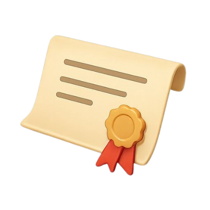 3D Certificate Far Top Right